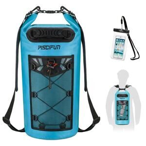 Dry Bag, Waterproof Floating Backpack 30L with Waterproof Phone Case for Boating